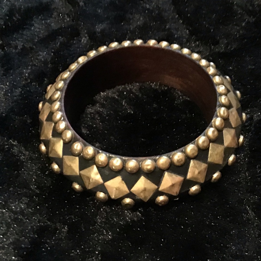 Brass/black bangle
